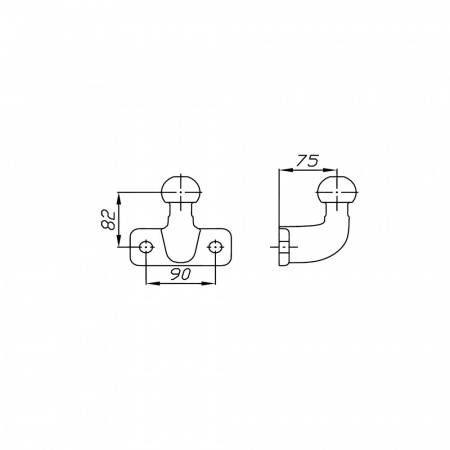 Фаркоп PK2-1 Auto-Hak для Сменный шар ф-па пониж. на пл.(PK2-1) с 2 отв. М12 (90мм). Тип шара - F от магазина ФаркопРос